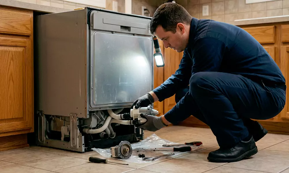 Dishwasher Pump Replacement in Sanford, ME