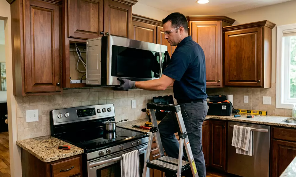 Microwave Installation in Sanford, ME
