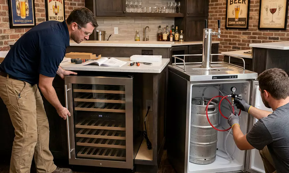 Wine Cooler and Kegerator Installation in Sanford, ME